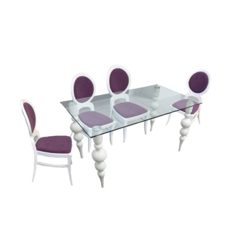 Cortex Deluxe Clear Glass Dining Table
