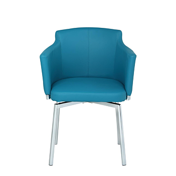 Chintaly Dusty Modern Armchair, Turquoise