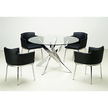 Chintaly Dusty Dining Table, $552.64, Chintaly, Transparent
