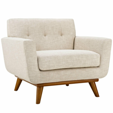 Modway Engage Upholstered Fabric Armchair-Beige