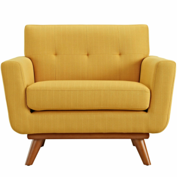 Modway Engage Upholstered Fabric Armchair-Citrus