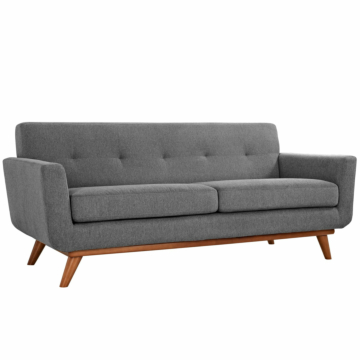 Modway Engage Upholstered Fabric Loveseat-Expectation Gray