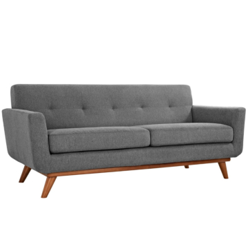 Modway Engage Upholstered Fabric Loveseat-Expectation Gray