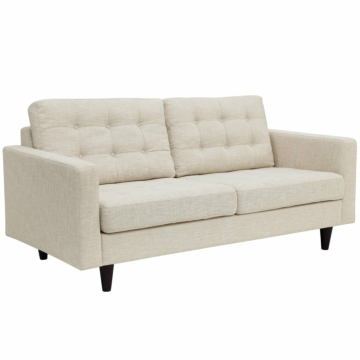 Modway Empress Upholstered Fabric Loveseat-Beige