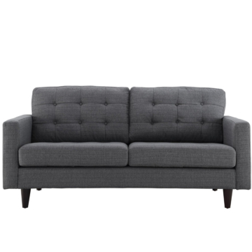 Modway Empress Upholstered Fabric Loveseat-Gray