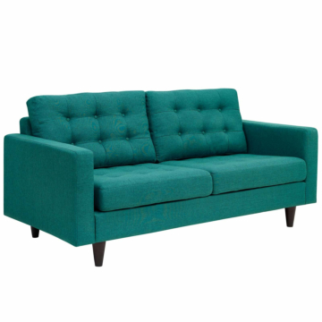Modway Empress Upholstered Fabric Loveseat-Teal