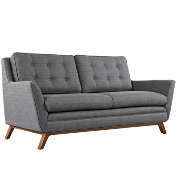 Modway Beguile Upholstered Fabric Loveseat-Gray