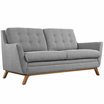 Modway Beguile Upholstered Fabric Loveseat-Expectation Gray