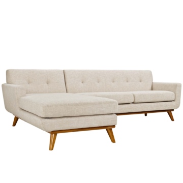 Modway Engage Left-Facing Sectional Sofa-Beige
