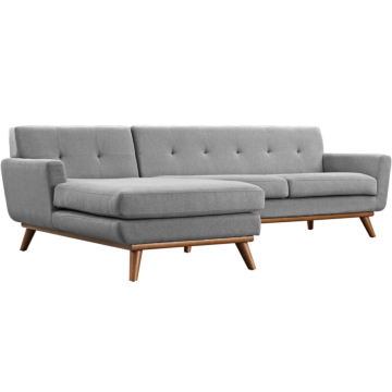 Modway Engage Left-Facing Sectional Sofa-Expectation Gray