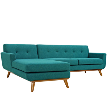 Modway Engage Left-Facing Sectional Sofa-Teal