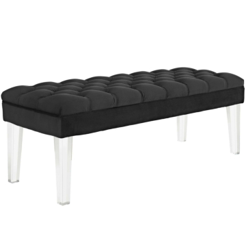 Modway Valet Performance Velvet Bench-Black