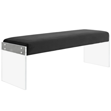 Modway Roam Performance Velvet Bench-Black