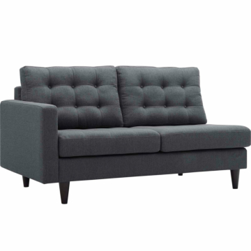 Modway Empress Left-Facing Upholstered Fabric Loveseat-Gray