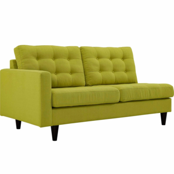 Modway Empress Left-Facing Upholstered Fabric Loveseat-Wheatgrass