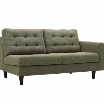 Modway Empress Right-Facing Upholstered Fabric Loveseat-Oatmeal