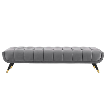 Modway Adept Performance Velvet Bench-Gray