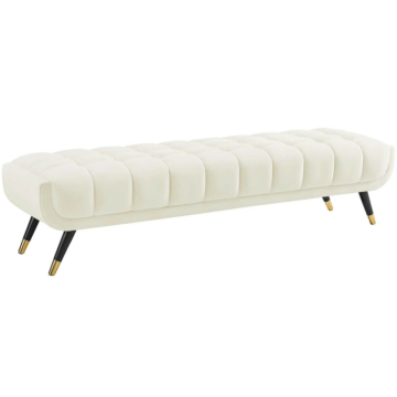 Modway Adept Performance Velvet Bench-Ivory