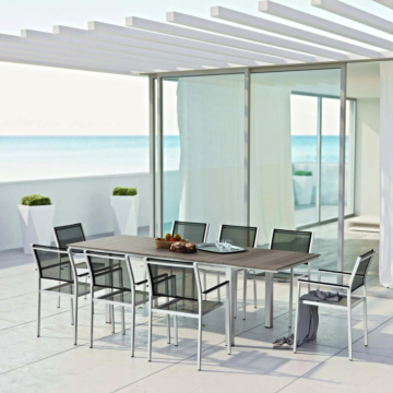 Modway Shore 9 Piece Outdoor Patio Aluminum Dining Set