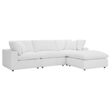 Modway Commix Down Filled Overstuffed 4 Piece Sectional Sofa Set