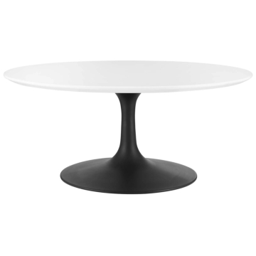 Modway Lippa 36" Round Coffee Table-Black White