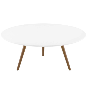 Modway Lippa 36" Round Wood Top Coffee Table with Tripod Base