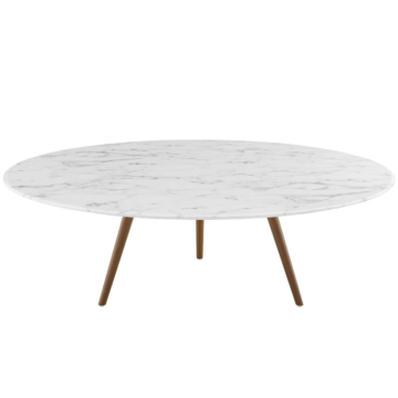 Modway Lippa 48" Round Artificial Marble Coffee Table with Tripod Base