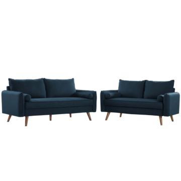 Modway Revive Upholstered Fabric Sofa and Loveseat Set