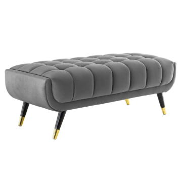 Modway Adept 47.5" Performance Velvet Bench-Gray