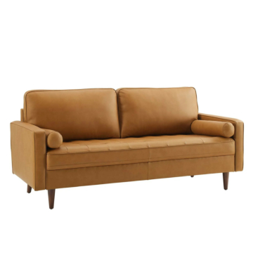 Modway Valour Leather Sofa-Tan