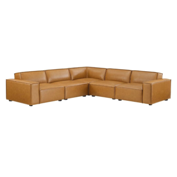 Modway Restore 5-Piece Vegan Leather Sectional Sofa