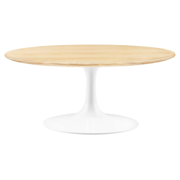 Modway Lippa 36&amp;quot; Round Wood Grain Coffee Table-Natural White