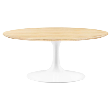 Modway Lippa 36&amp;quot; Round Wood Grain Coffee Table-Natural White