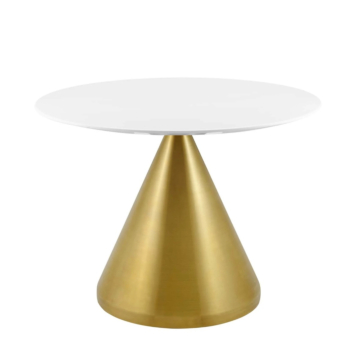 Modway Tupelo 40" Dining Table Gold White