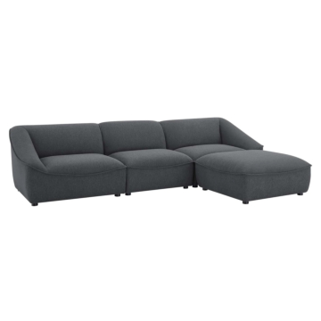 Modway Comprise 4-Piece Living Room Set-Charcoal