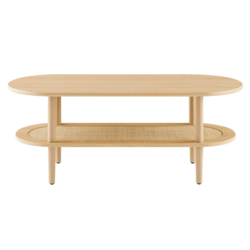 Modway Torus Oval Coffee Table-Oak