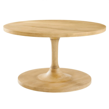 Modway Lina Round Wood Coffee Table-Oak