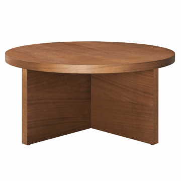 Modway Silas Round Wood Coffee Table-Walnut