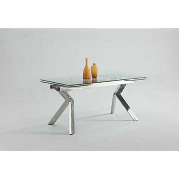 Chintaly Ella Extendable Dining Table, $1,236.62, Chintaly, Transparent