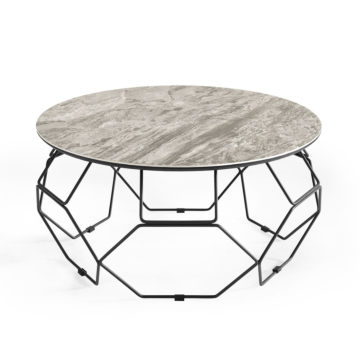 Ellipse Coffee Table with Gray Ceramic Top | Creative Furniture