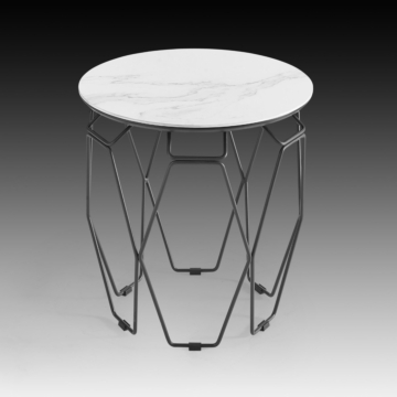 Ellipse End Table with White Ceramic Top | Creative Furniture