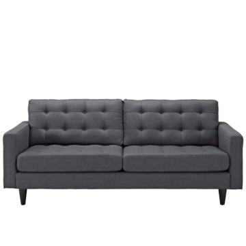 Modway Empress Upholstered Fabric Sofa, Gray