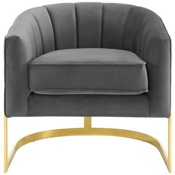 Modway Esteem Vertical Channel Tufted Performance Velvet Accent Armchair