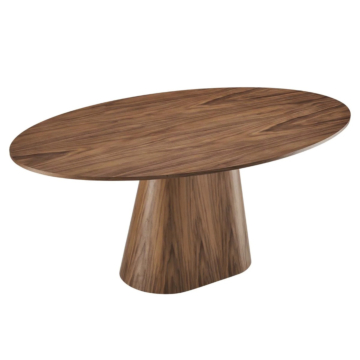 Modway Provision 75" Oval Dining Table-Walnut