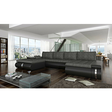 Cortex Fado Lux Sleeper Sectional Sofa, Gray 