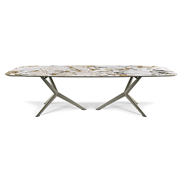 Atlantis Keramik Dining Table with Rounded Top 118"