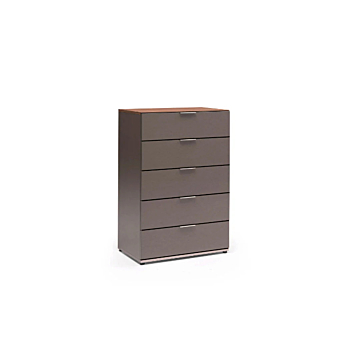 ALF Fifth Avenue 5-Drawer Chest – Modern Italian Storage in Termocotto Oak Finish