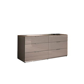 ALF Fifth Avenue 6-Drawer Dresser – Modern Italian Storage in Termocotto Oak Finish