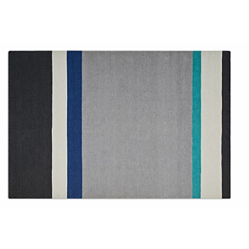 Calligaris Follower Contemporary Colored Wool Rug-Blue