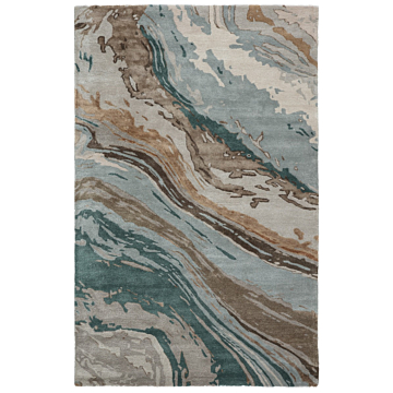 Jaipur Living Conley Handmade Abstract Teal Light Gray Area Rug